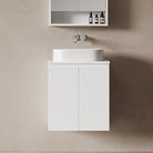 Lucia 600mm Wall Hung Bathroom Vanity Matte White Vanities Arova 
