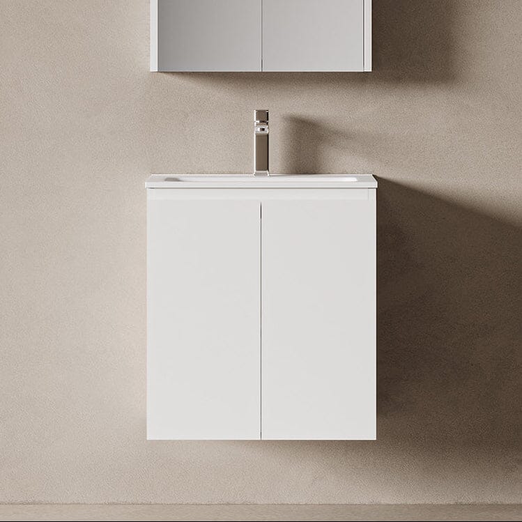 Lucia 600mm Wall Hung Bathroom Vanity Matte White Vanities Arova 