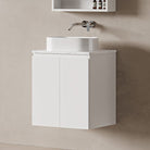 Lucia 600mm Wall Hung Bathroom Vanity Matte White Vanities Arova 