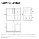 Lucia 750mm Wall Hung Bathroom Vanity Matte White Vanities Arova 