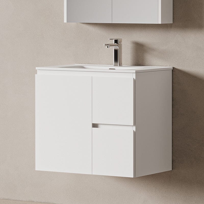 Lucia 750mm Wall Hung Bathroom Vanity Matte White Vanities Arova 