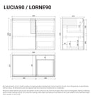 Lucia 900mm Wall Hung Bathroom Vanity Matte White Vanities Arova 