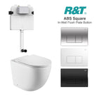Max 57 Rimless Tornado Toilet Package - R&T Cistern & ABS Square Button Arova 