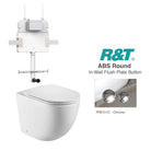 Max57 Rimless Tornado Toilet Package - R&T Cistern & ABS Round Button Arova Max57 CST002 – Upgraded Reinforced R&T In-Wall Toilet Cistern Chrome