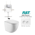 Max57 Rimless Tornado Toilet Package - R&T Cistern & ABS Round Button Arova Max57 CST002 – Upgraded Reinforced R&T In-Wall Toilet Cistern Gloss White