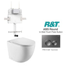 Max57 Rimless Tornado Toilet Package - R&T Cistern & ABS Round Button Arova Max57 CST002 – Upgraded Reinforced R&T In-Wall Toilet Cistern Gunmetal