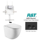 Max57 Rimless Tornado Toilet Package - R&T Cistern & ABS Round Button Arova Max57 CST002 – Upgraded Reinforced R&T In-Wall Toilet Cistern Matte Black