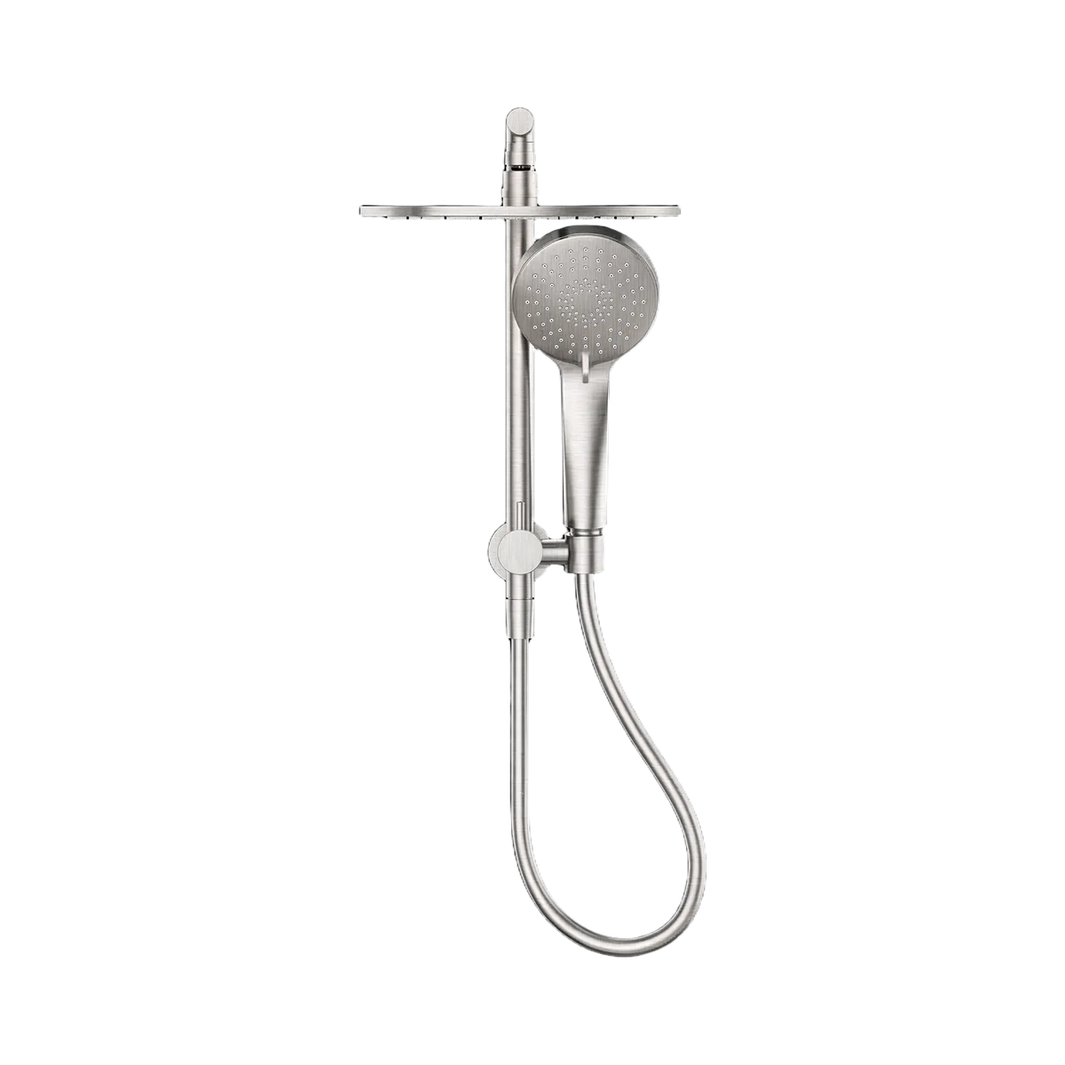 Mecca 2 In 1 Twin Shower Brushed Nickel Showers Nero 