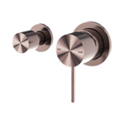 Mecca Shower Mixer With Horizontal 2 Way Diverter Brushed Bronze Tapware Nero 