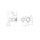 Mecca Shower Mixer With Horizontal 2 Way Diverter Brushed Bronze Tapware Nero 