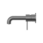 MECCA WALL BASIN/BATH MIXER SEPARATE BACK PLATE 120/160/185/230/260MM Gunmetal Tapware Nero 