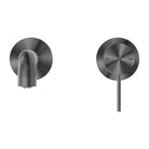 MECCA WALL BASIN/BATH MIXER SEPARATE BACK PLATE 120/160/185/230/260MM Gunmetal Tapware Nero 