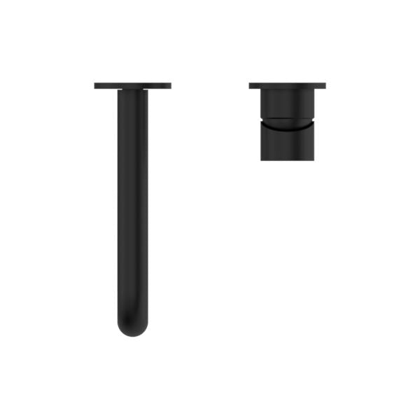 MECCA WALL BASIN/BATH MIXER SEPARATE BACK PLATE 120/160/185/230/260MM Matte Black Tapware Nero