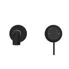 MECCA WALL BASIN/BATH MIXER SEPARATE BACK PLATE 120/160/185/230/260MM Matte Black Tapware Nero
