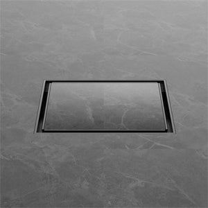 Nero 130mm Square Tile Insert Floor Waste 100mm Outlet Gunmetal NRFW00