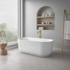 Nola 1500mm Freestanding Bath with Overflow Matte White Baths Arova 