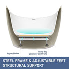 Nola 1700mm Ergonomic Freestanding Bath with Overflow Gloss White Baths Arova 