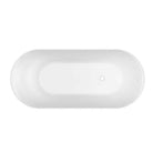 Nola 1700mm Ergonomic Freestanding Bath with Overflow Matte White Baths Arova 