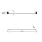 Opal Single Towel Rail 800mm Brushed Bronze Accessories Nero 