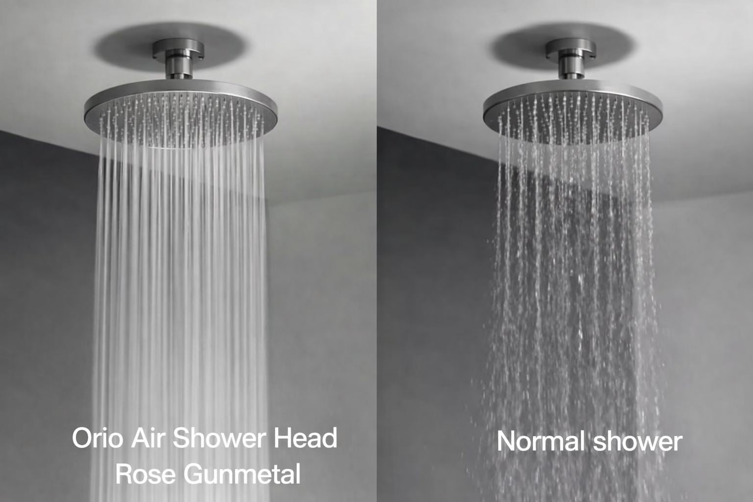 Orio Air Rain Shower Head Rose Brushed Nickel 250mm Showers Arova 