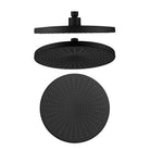 Orio Air Rain Shower Head Rose Matte Black 250mm Showers Arova 