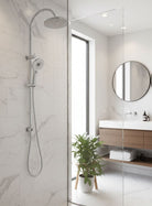 ORIO Gooseneck Dual Shower Air Shower Rail Chrome Showers Arova 