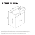 Petite Albany 390mm Oak Timber Small Bathroom Vanity Vanities Arova 