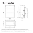 Petite Arlo 390mm Timber Small Bathroom Vanity Vanities Arova 