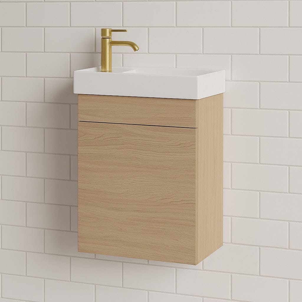 Petite Arlo 390mm Timber Small Bathroom Vanity Vanities Arova 