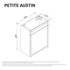 Petite Austin 390mm Small Bathroom Vanity Matte White Vanities Arova 