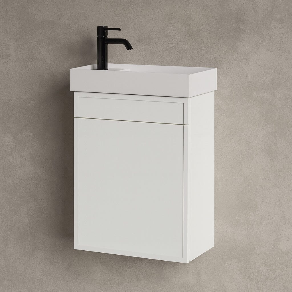 Petite Austin 390mm Small Bathroom Vanity Matte White Vanities Arova 