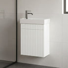 Petite Bronte 390mm Small Bathroom Vanity Matte White Vanities Arova 