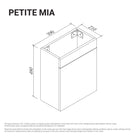 Petite Mia 390mm Small Bathroom Vanity Gloss White Vanities Arova 