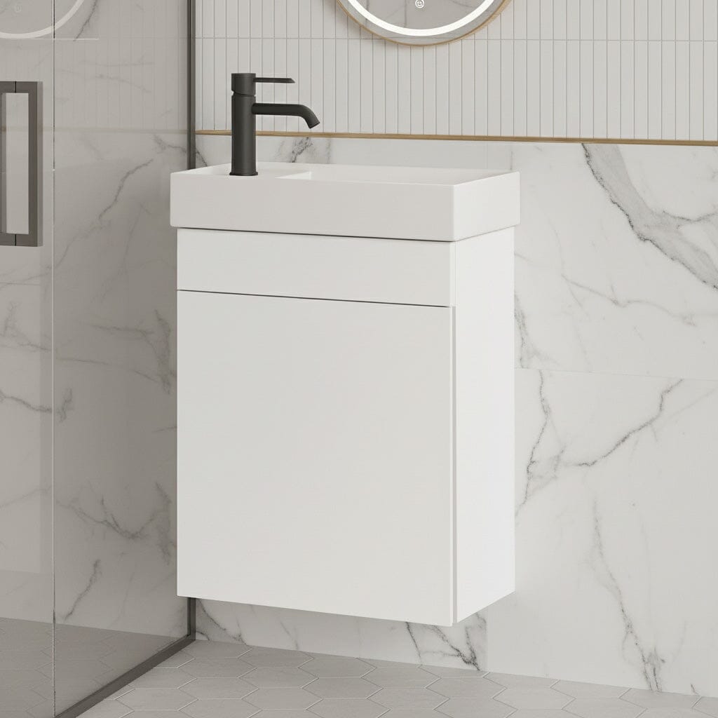 Petite Mia Small Vanity 390mm Gloss White + Basin Arova 