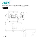 R&T In Wall Toilet Cistern for Floor Mount Toilet Pan Toilets R&T 