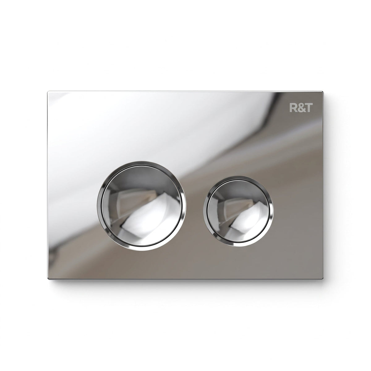 R&T Round Concealed In Wall Flush Plate Button Toilets R&T Chrome 