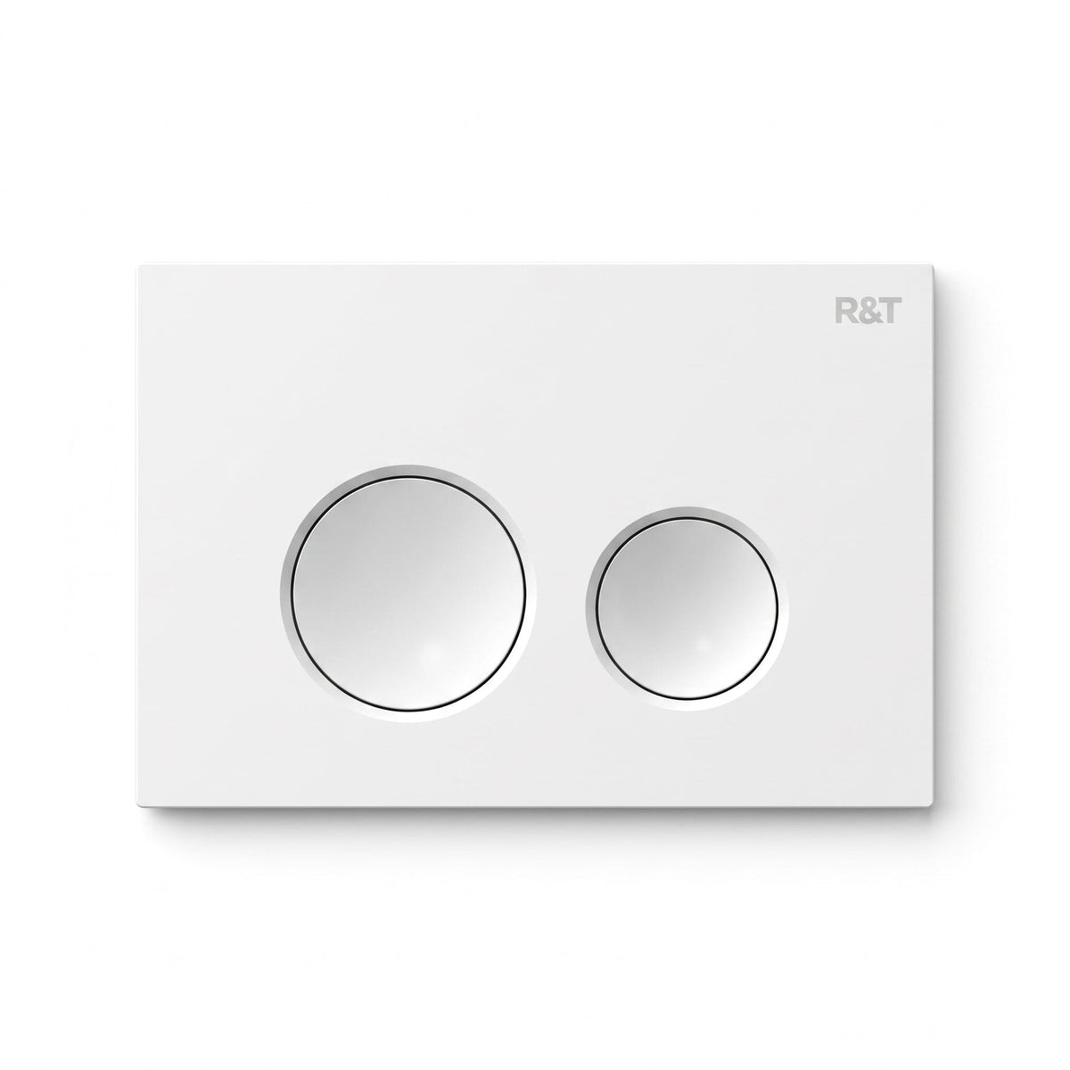R&T Round Concealed In Wall Flush Plate Button Toilets R&T Gloss White 