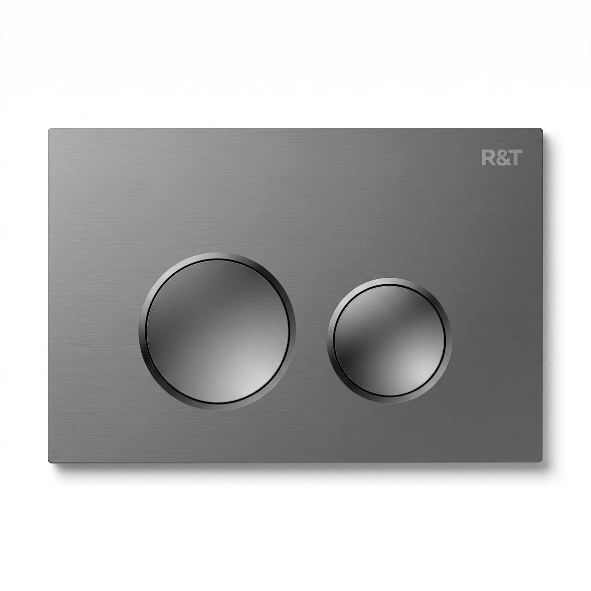 R&T Round Concealed In Wall Flush Plate Button Toilets R&T Gunmetal 