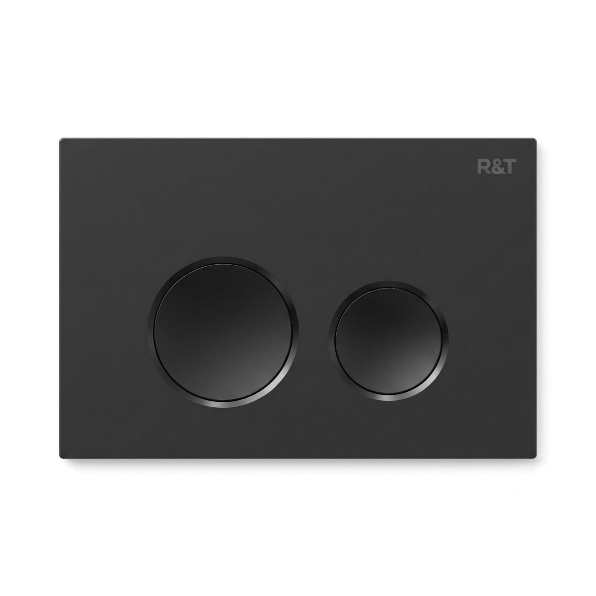 R&T Round Concealed In Wall Flush Plate Button Toilets R&T Matte Black 