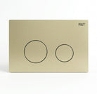 R&T Round Stainless Steel Concealed In-Wall Flush Plate Button – Fingerprint-Resistant Toilets R&T Brushed Gold 