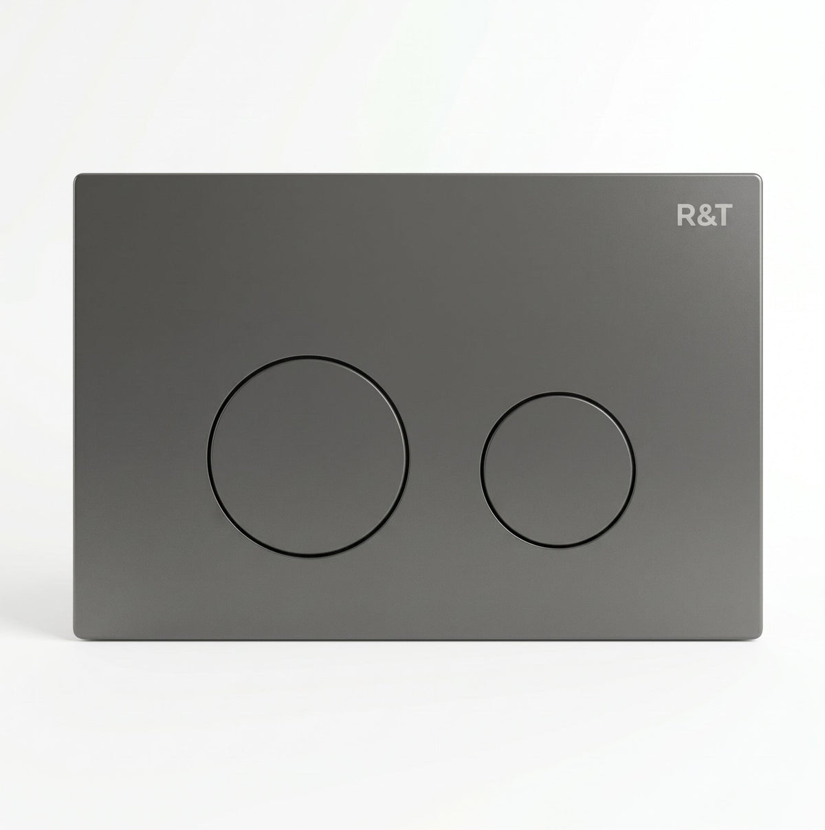 R&T Round Stainless Steel Concealed In-Wall Flush Plate Button – Fingerprint-Resistant Toilets R&T Gunmetal 