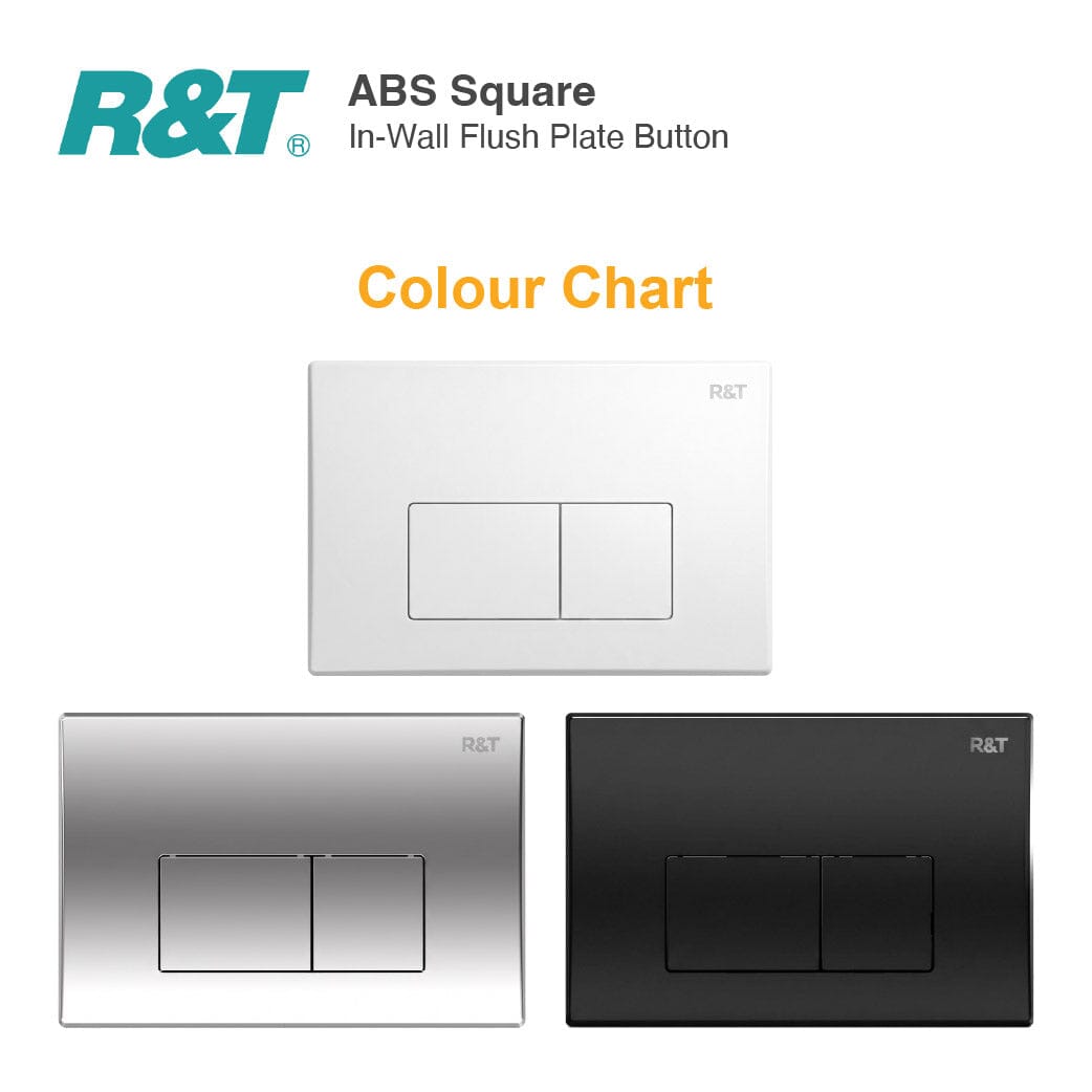 R&T Square Concealed In Wall Flush Plate Button Toilets R&T - 