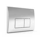R&T Square Concealed In Wall Flush Plate Button Toilets R&T Chrome 