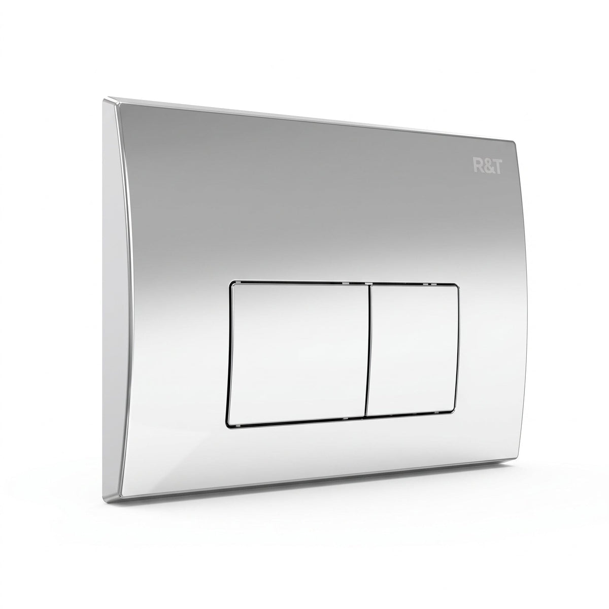 R&T Square Concealed In Wall Flush Plate Button Toilets R&T Chrome 