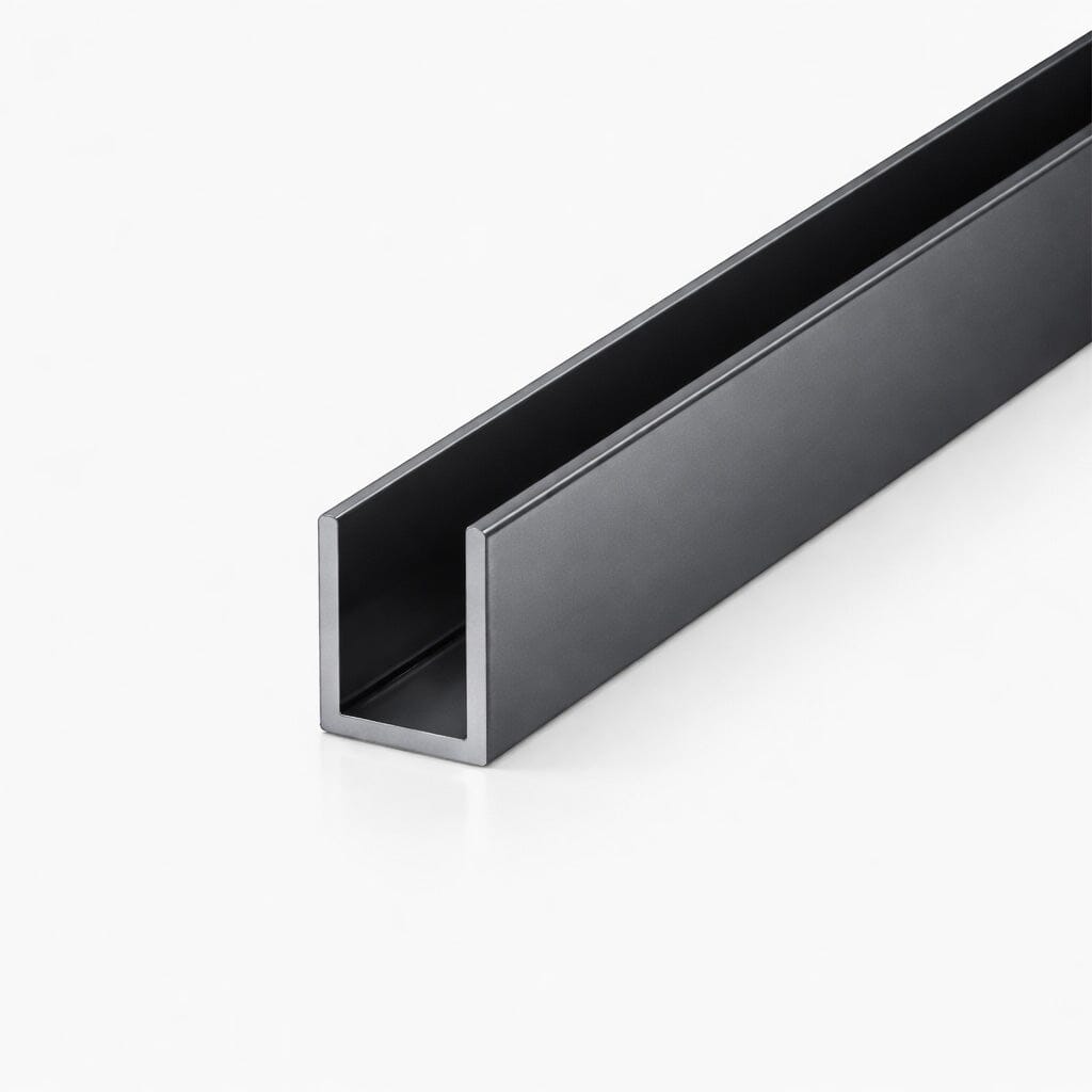 Shower Screen Aluminium U channel - Gunmetal Shower Screens Arova 