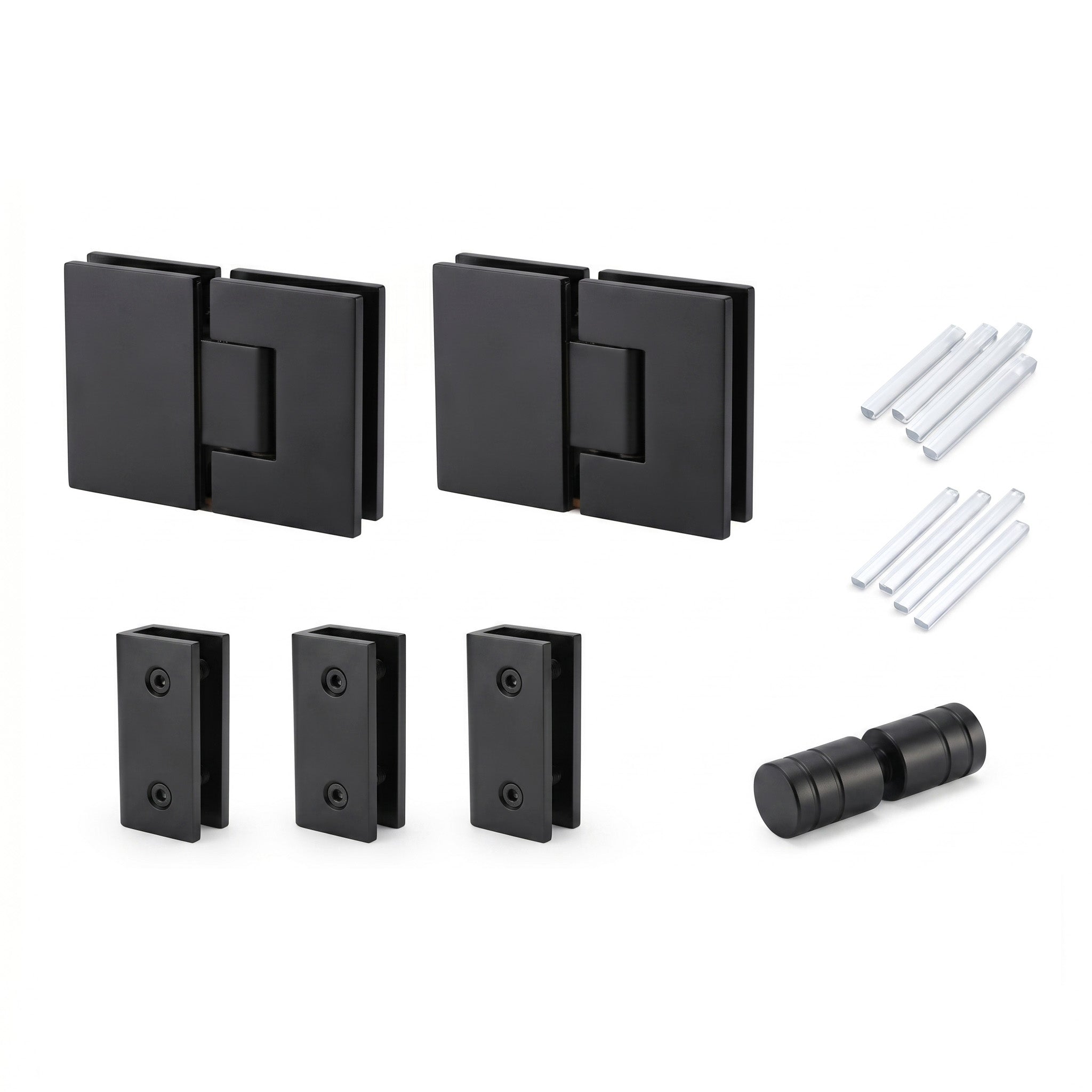 Shower Screen Hardware - Matte Black Shower Screens Arova 