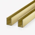 Shower Screen Wall Mount Clips / Channels Shower Screens Arova U Channel - 2pcs Brushed Gold 