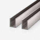 Shower Screen Wall Mount Clips / Channels Shower Screens Arova U Channel - 2pcs Brushed Nickel 