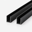 Shower Screen Wall Mount Clips / Channels Shower Screens Arova U Channel - 2pcs Matte Black 