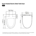 Smart Wash & Dry Heated Electric Bidet Toilet Seat with Remote Toilets Arova 